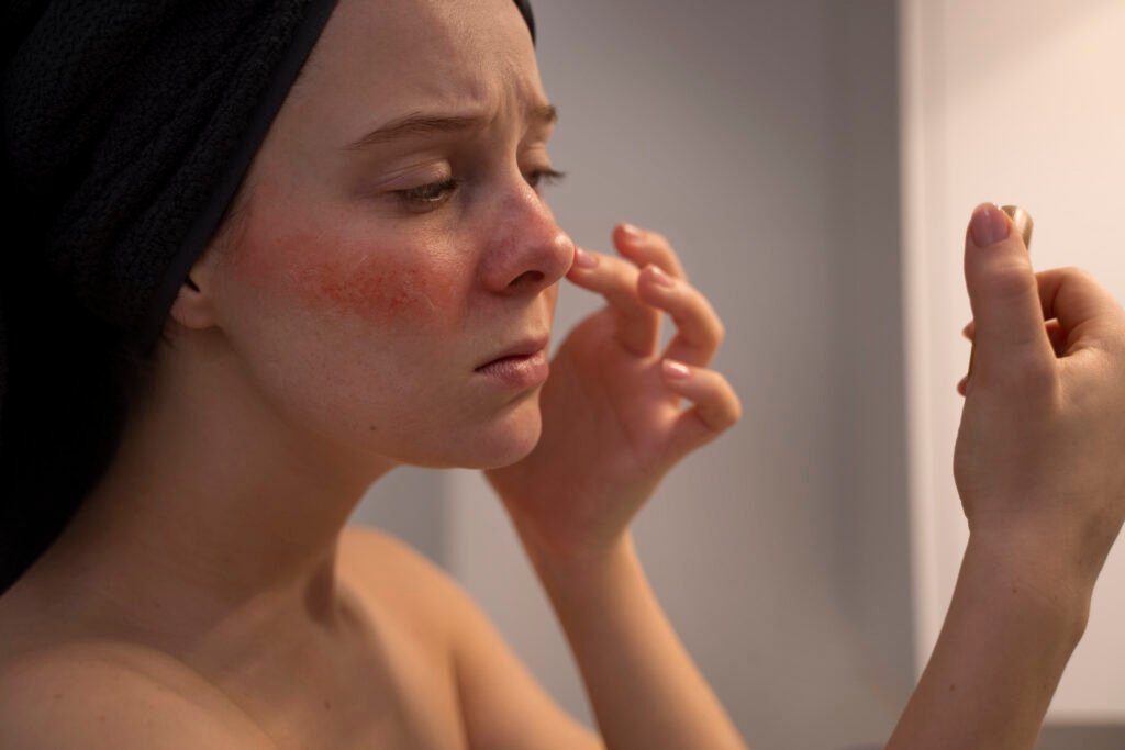 Anti-inflammatory skin care routine with cleanser and moisturizer